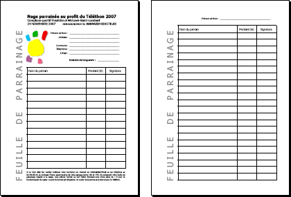 feuille de parrainage